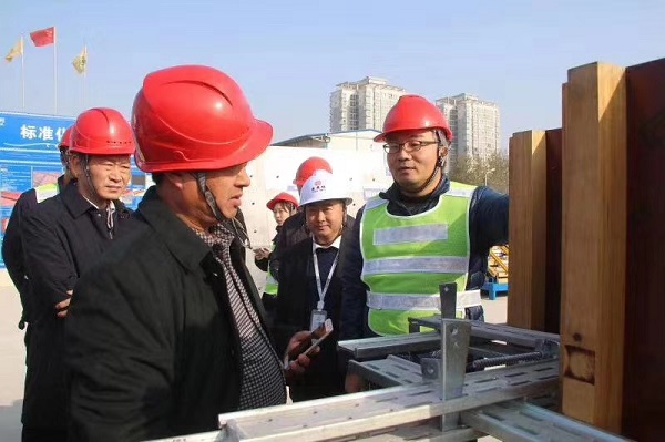 02、李经理在样板区讲解模板加固工艺.jpg